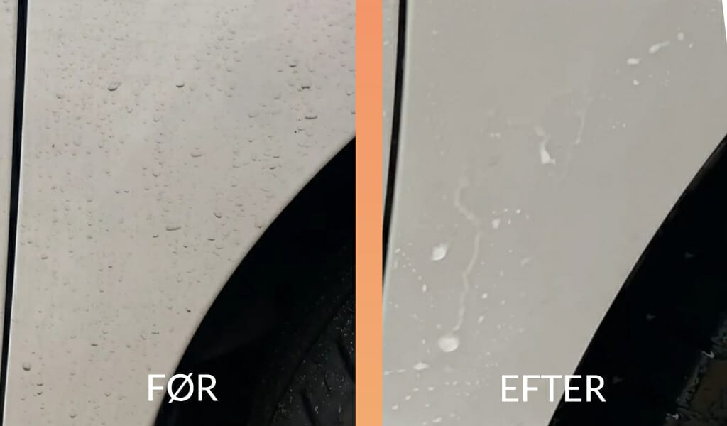 Før og efter forvask med ValetPRO Foamula 1