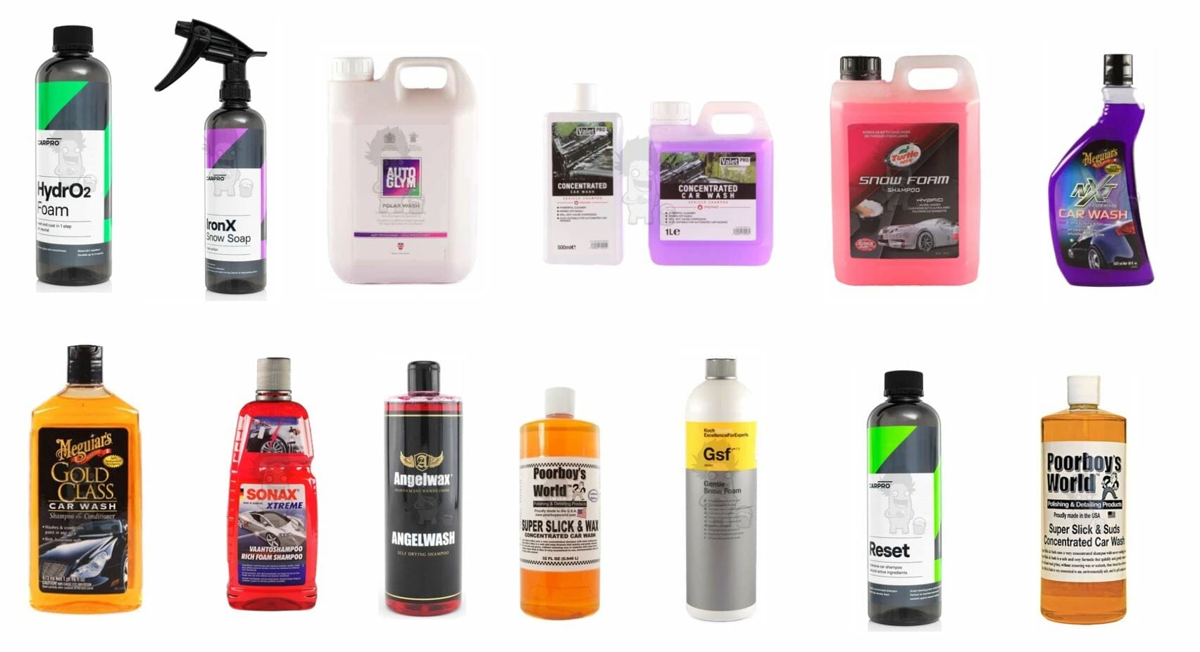 Overblik over autoshampoo til skumlanse